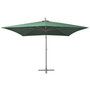 Voir la diapositive 3 : VIDAXL Parasol suspendu avec poteau en aluminium 300x300 cm vert