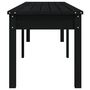 Voir la diapositive 5 : VIDAXL Banc de jardin a 2 places noir 203,5x44x45cm bois massif de pin