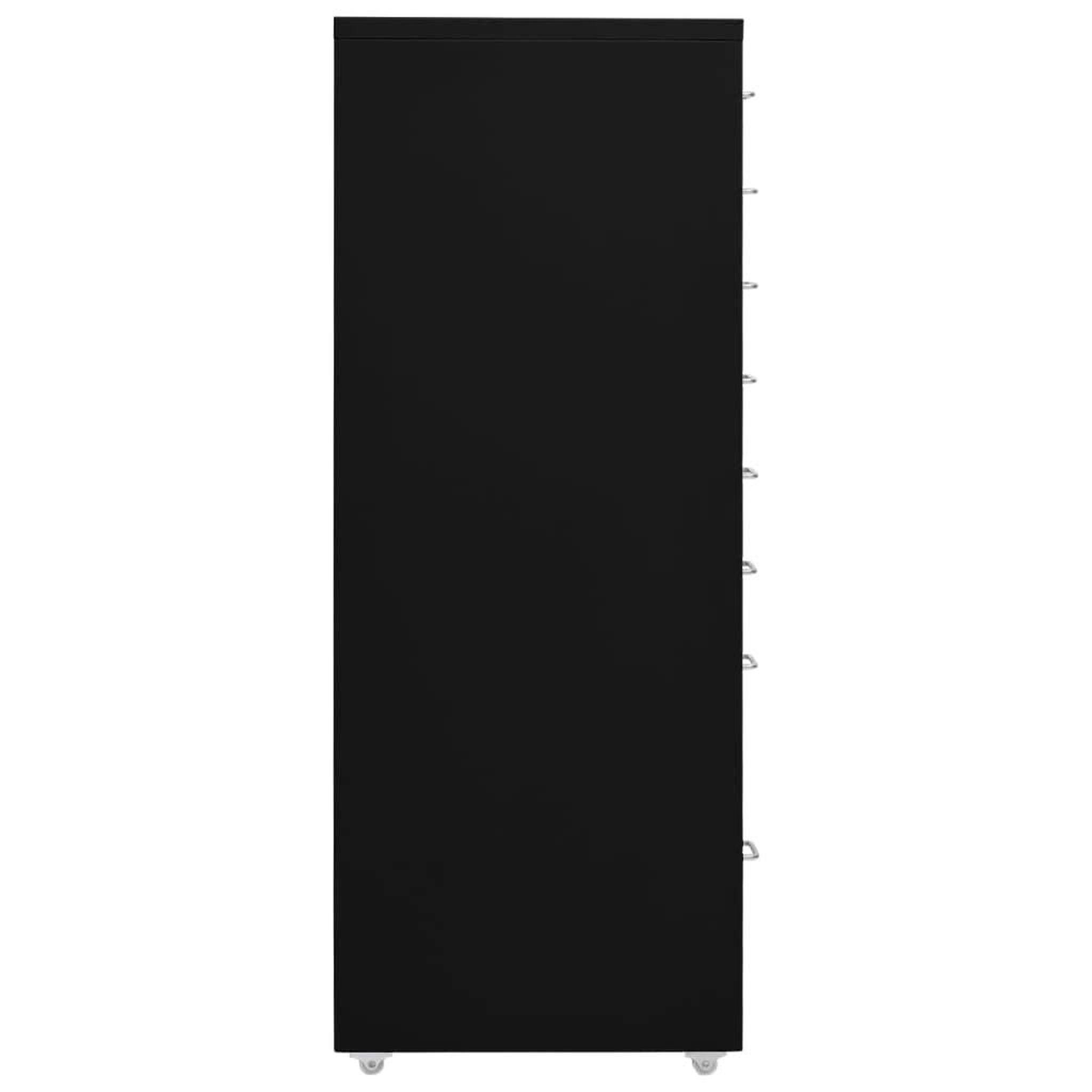 Voir la diapositive 3 : VIDAXL Classeur mobile Noir 28x41x109 cm Metal