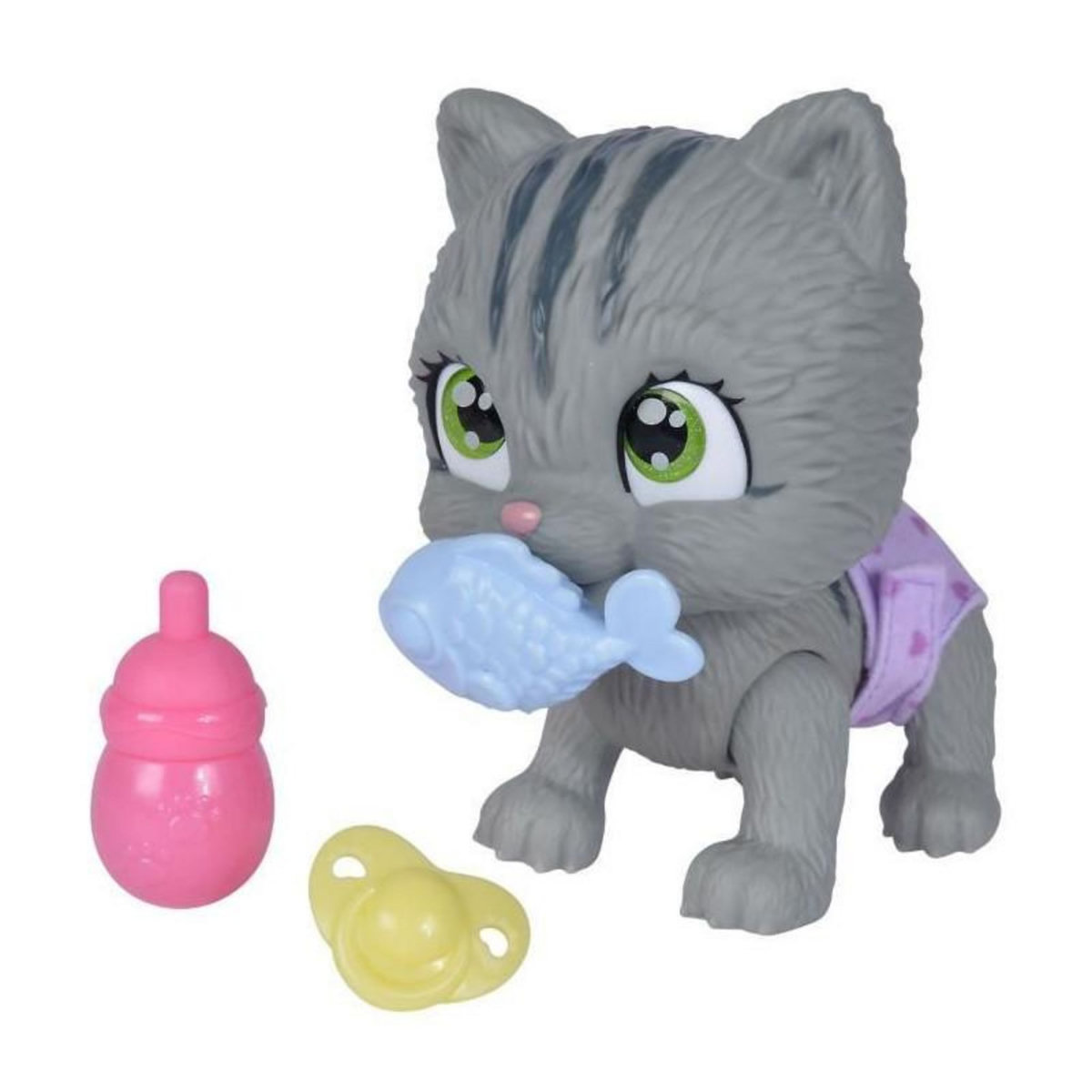 SILVERTORN Smoby - Pamper Petz - Chat a adopter - 4 accessoires - Articulé - Bois et fais pipi - Certificat d'adoption - Des 3 ans