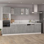 Voir la diapositive 3 : VIDAXL Armoire a micro-ondes Gris beton 60x57x207 cm Bois d'ingenierie