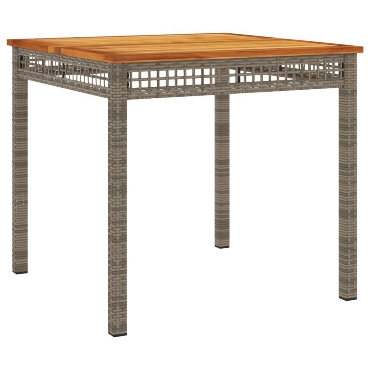 VIDAXL Ensemble a manger de jardin 5 pcs coussins gris resine tressee