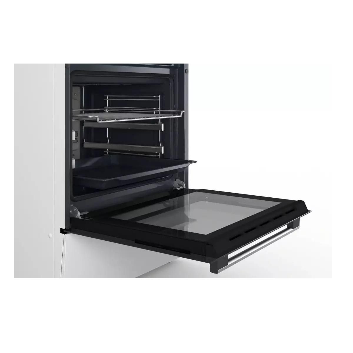 BOSCH Cuisinière vitrocéramique a 66l 4 feux blanc - HKR39C220