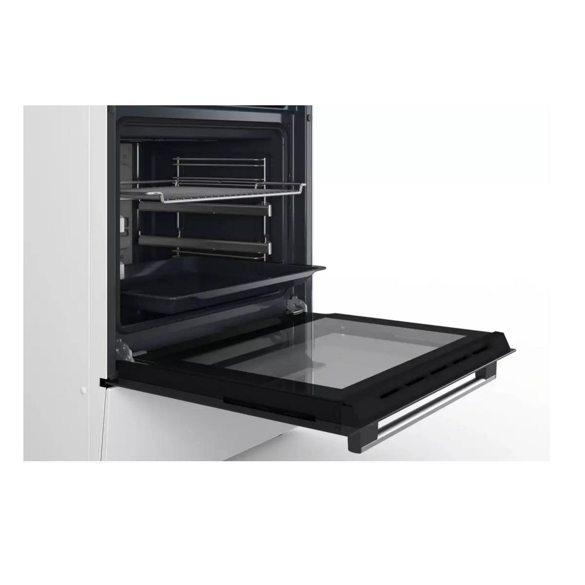 BOSCH Cuisinière vitrocéramique a 66l 4 feux blanc - HKR39C220