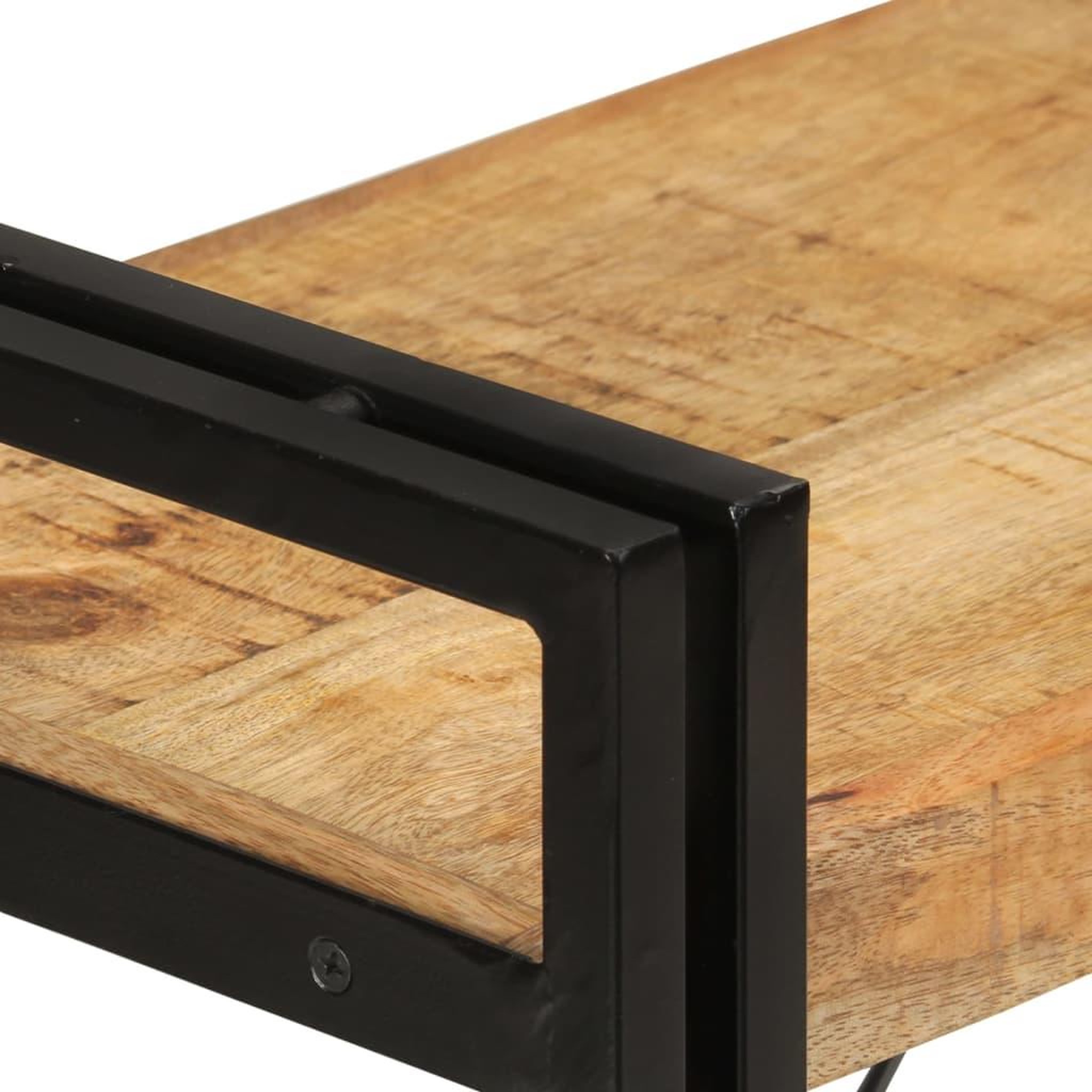 Voir la diapositive 4 : VIDAXL Bibliotheque 3 niveaux 77x30x80 cm bois massif manguier et fer