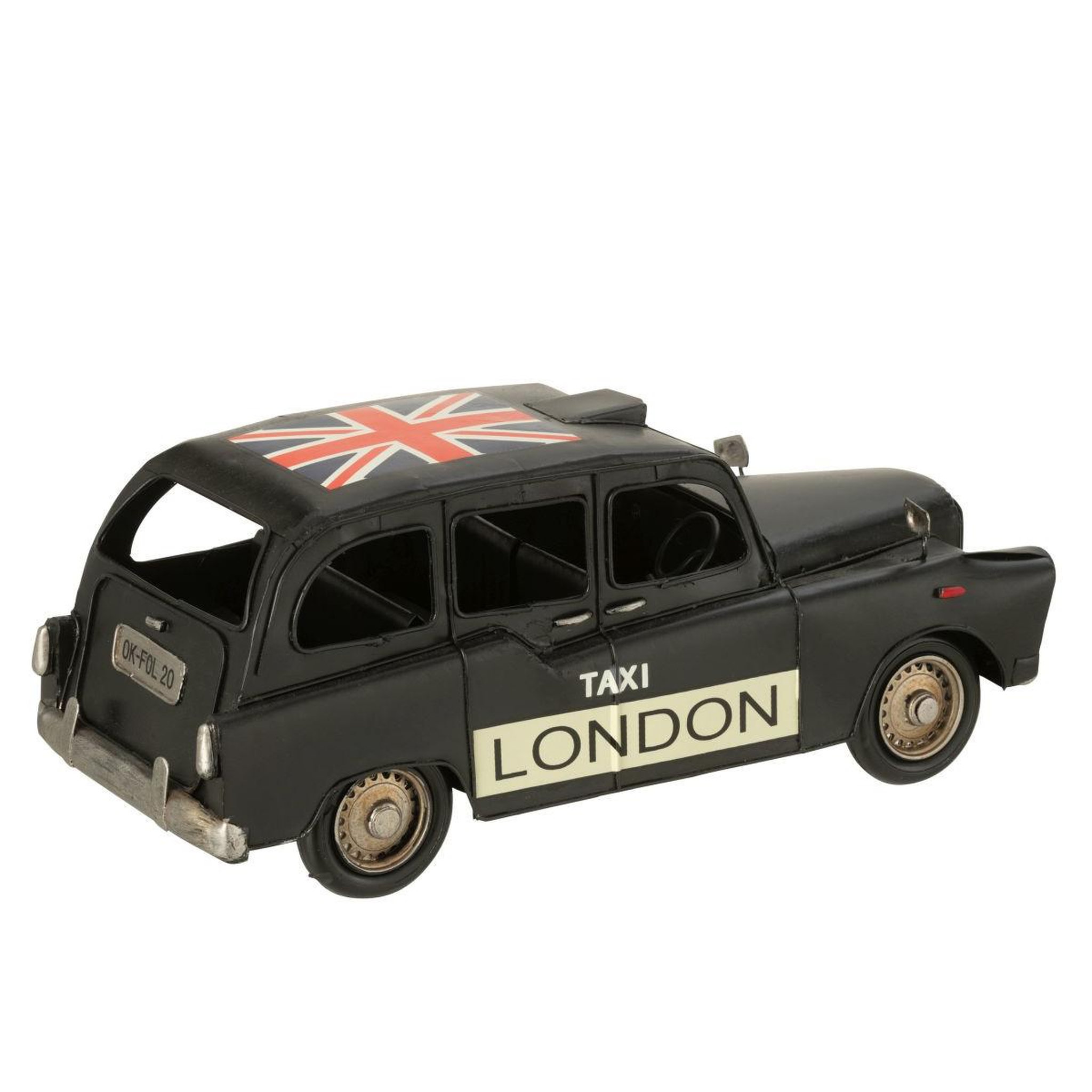 Voir la diapositive 2 : J-LINE Voiture déco en métal  antique  32cm noir