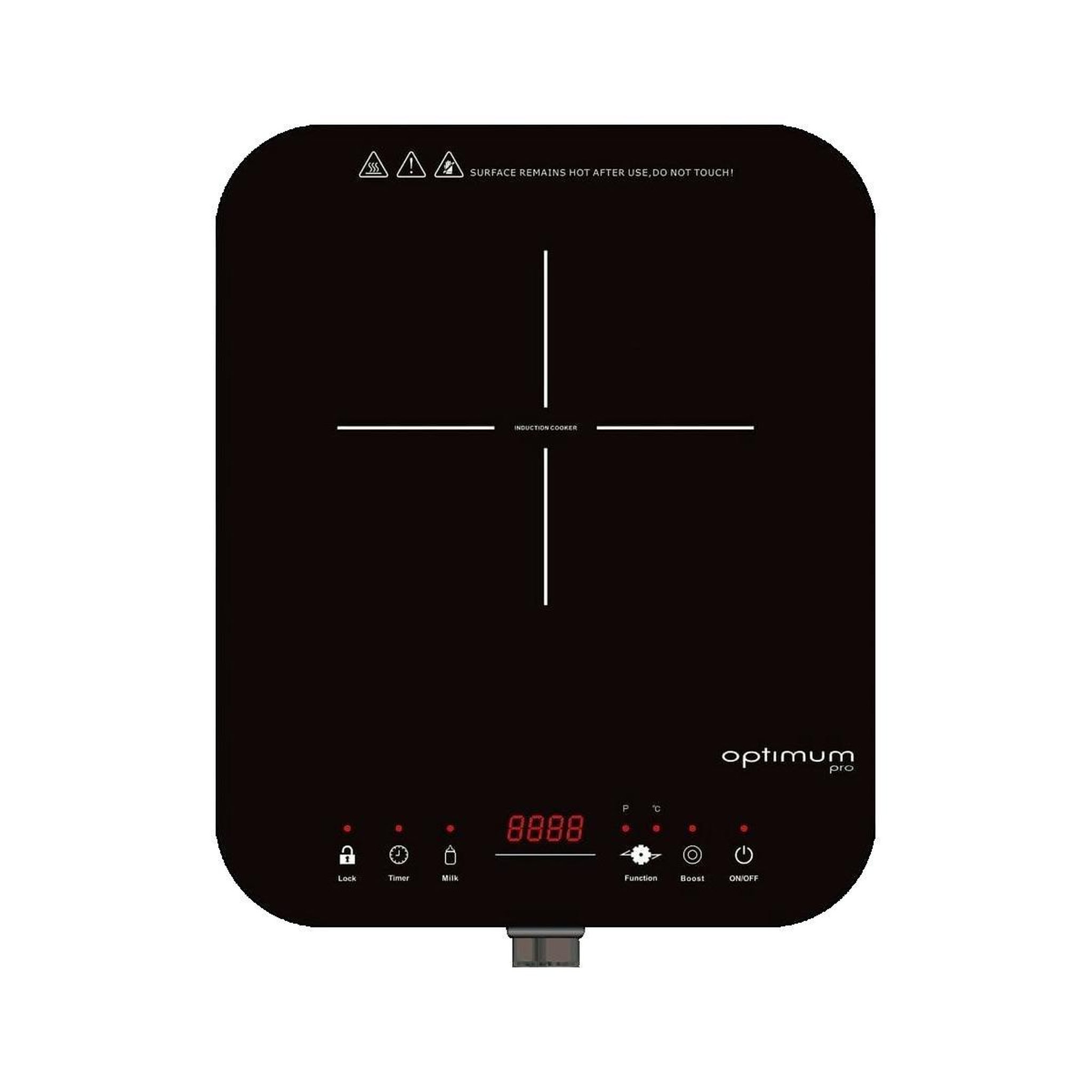 Voir la diapositive 2 : OPTIMUM Cuisinière à induction Optimum PX-1001 noire