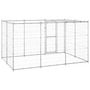 Voir la diapositive 4 : VIDAXL Chenil exterieur Acier galvanise avec toit 7,26 m²