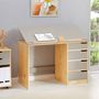 Voir la diapositive 2 : IDIMEX Bureau enfant EMMA, en pin massif, 4 tiroirs et plateau inclinable