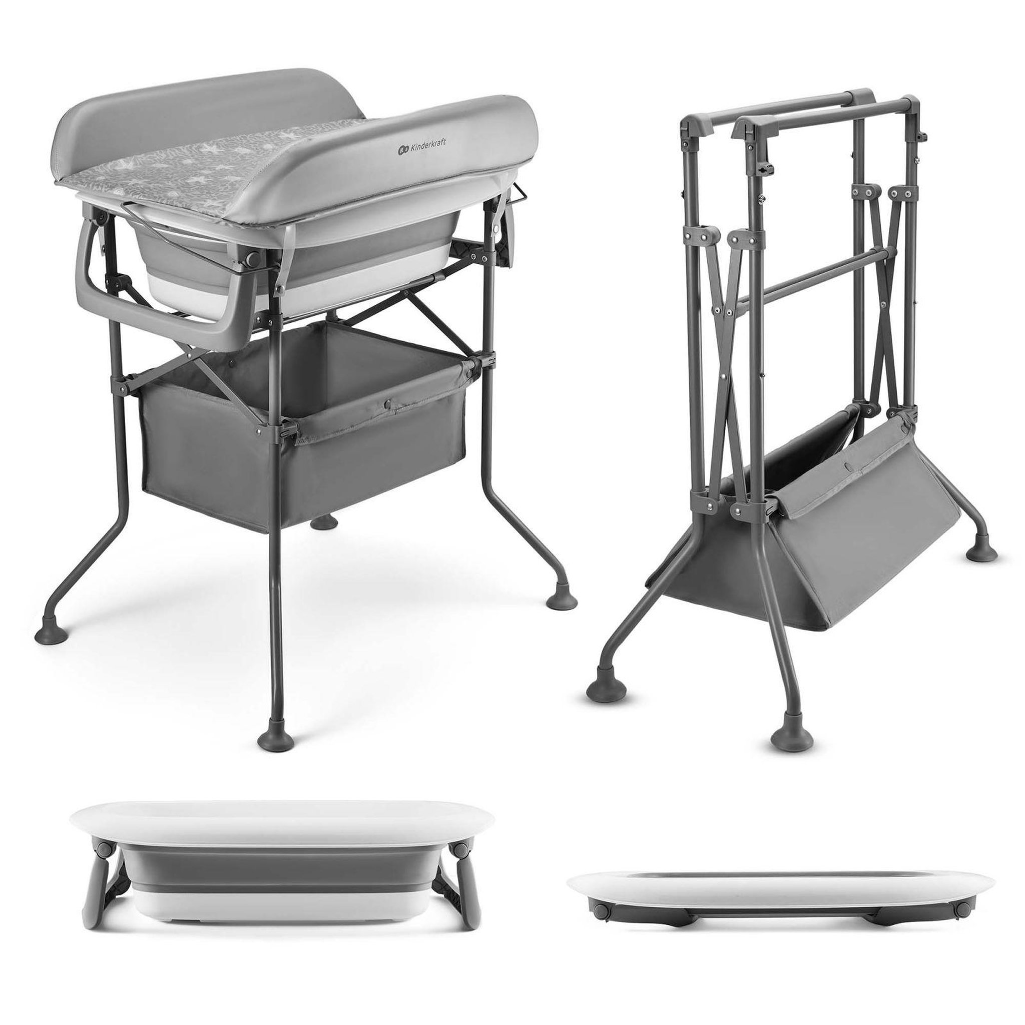 Voir la diapositive 1 : KINDERKRAFT Baignoire avec table à langer sur structure BUBBLY
