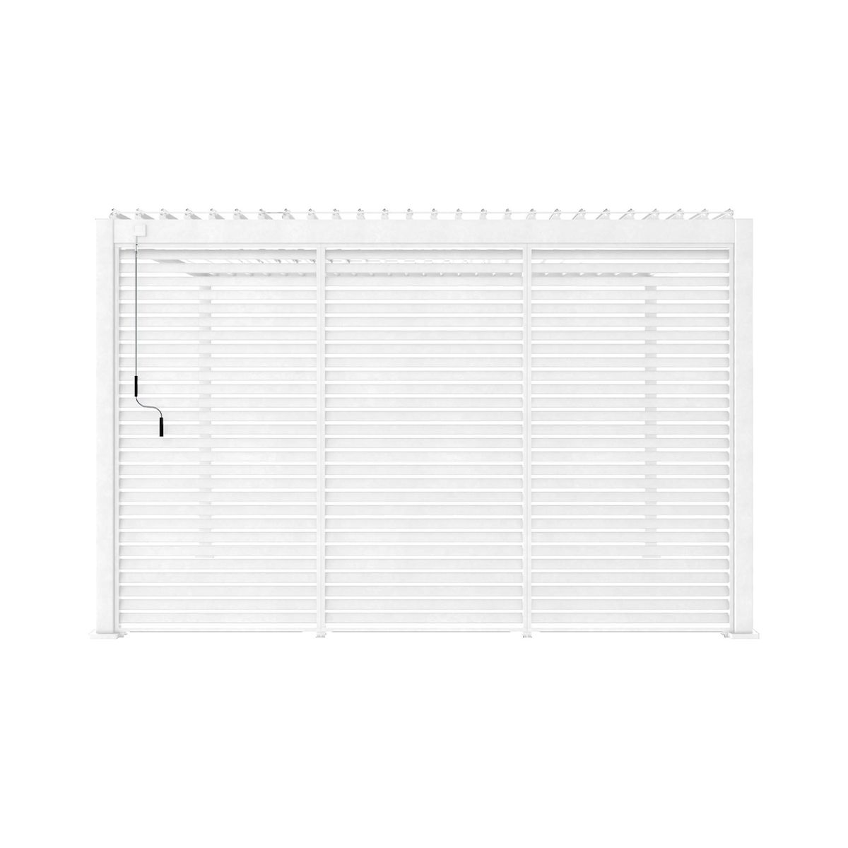 SWEEEK Pergola bioclimatique aluminium 4x3m + 3 persiennes 130cm Triomphe