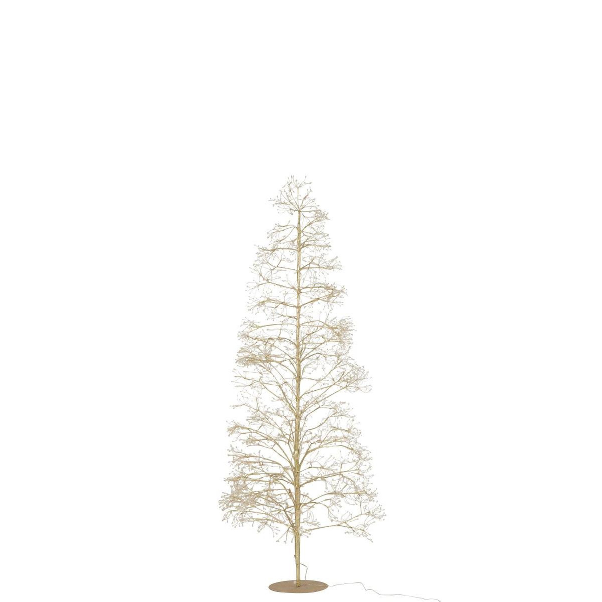 Voir la diapositive 4 : J-LINE Sapin en métal 2700 led  howard  210cm doré