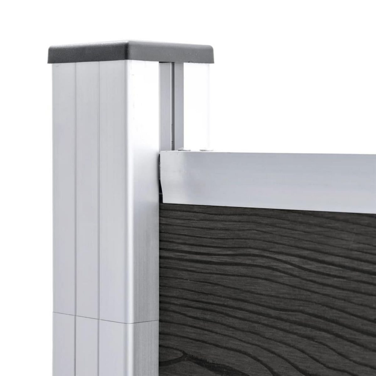 VIDAXL Cloture de jardin WPC 175x186 cm Gris