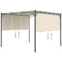 Voir la diapositive 5 : VIDAXL Belvedere de jardin avec rideau lateral 3x3x2,25 m Creme
