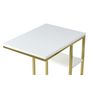 Voir la diapositive 3 : Paris Prix Table d'Appoint Design  Lucilla  60cm Blanc & Or
