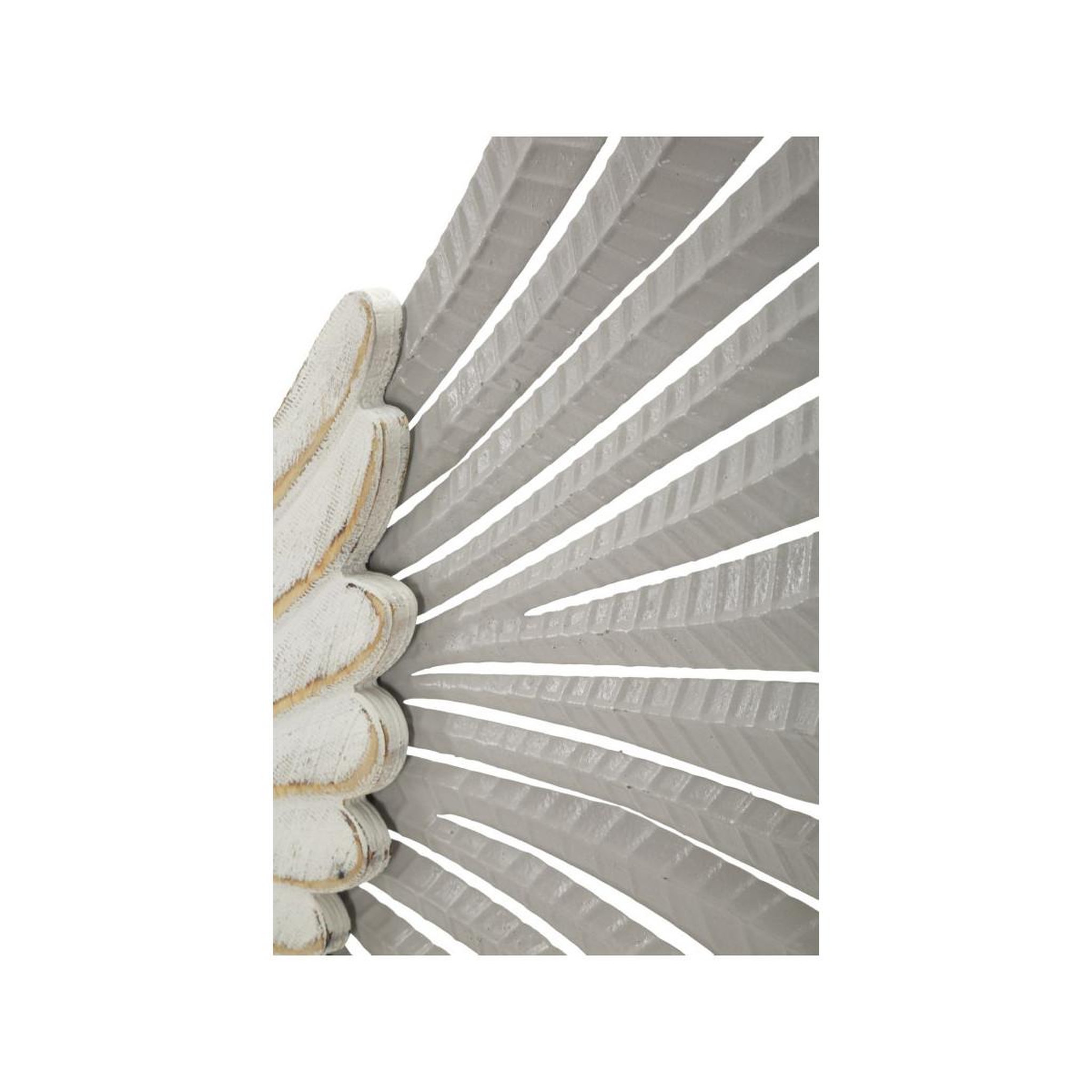 Voir la diapositive 2 : Paris Prix Paire d'ailes en métal  natural  104cm blanc lavé
