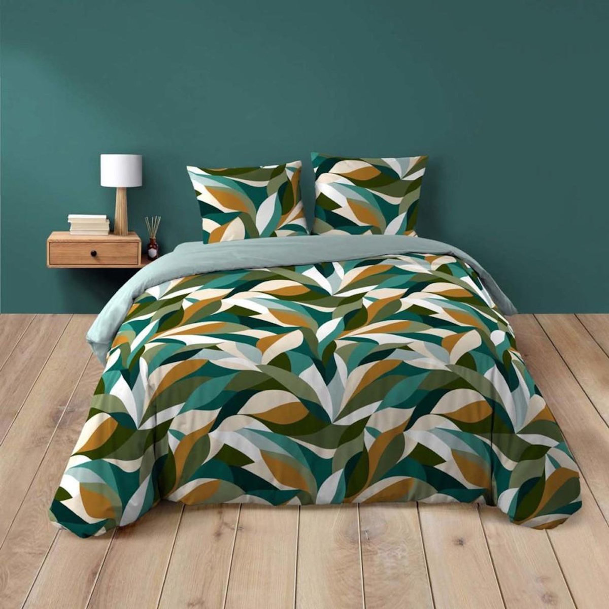 Douceur d'Intérieur Housse de couette 240x220 + 2 taies 100% coton