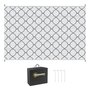 OUTSUNNY Tapis extérieur style graphique - tapis réversible bicolore - dim. 2,74L x 1,82l m, ép. 3 mm - PP haute densité 310 g/m² gris blanc