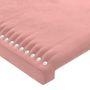 Voir la diapositive 5 : VIDAXL Tete de lit a LED Rose 200x5x78/88 cm Velours