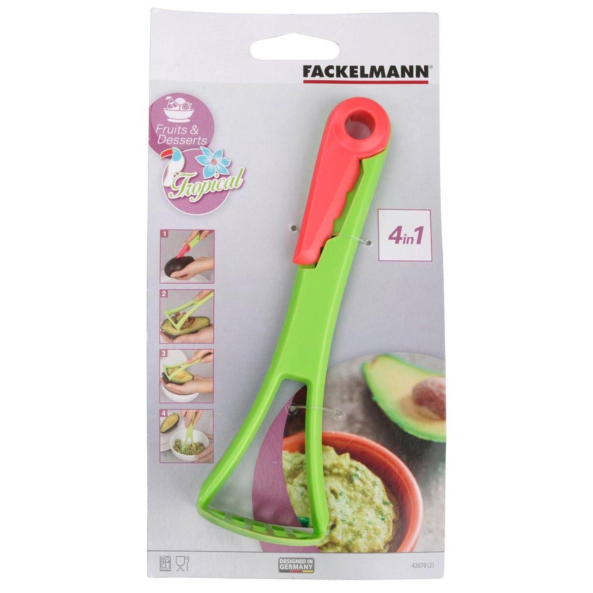 Voir la diapositive 6 : Fackelmann Ustensile de cuisine 4 en 1 pour avocat fackelmann