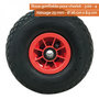 Voir la diapositive 2 : LINXOR Lot de 2 roues gonflables pour chariot 26 x 8.5  cm - Axe 25 mm