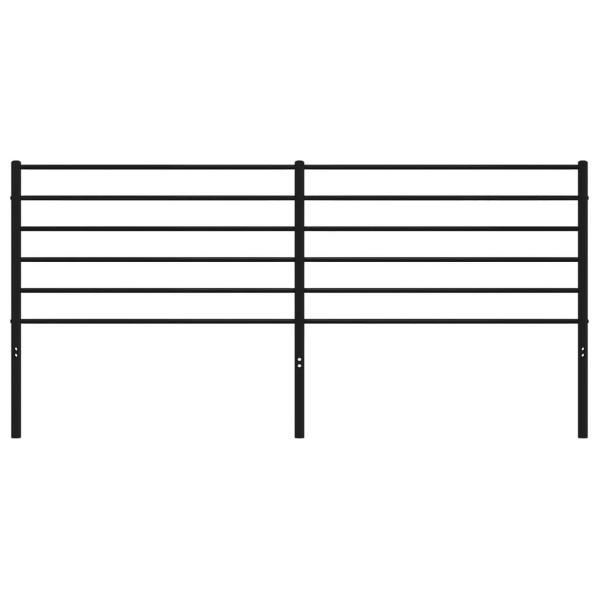 VIDAXL Tete de lit metal noir 200 cm