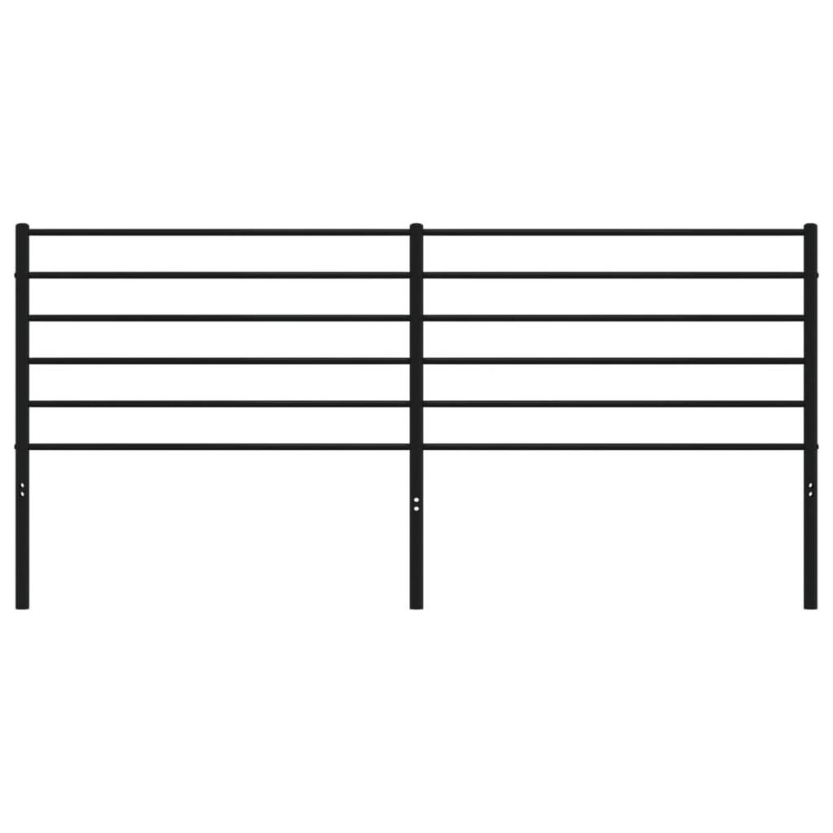 VIDAXL Tete de lit metal noir 200 cm