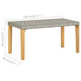 Voir la diapositive 6 : VIDAXL Banc de jardin 120 cm Gris Resine tressee et bois d'acacia