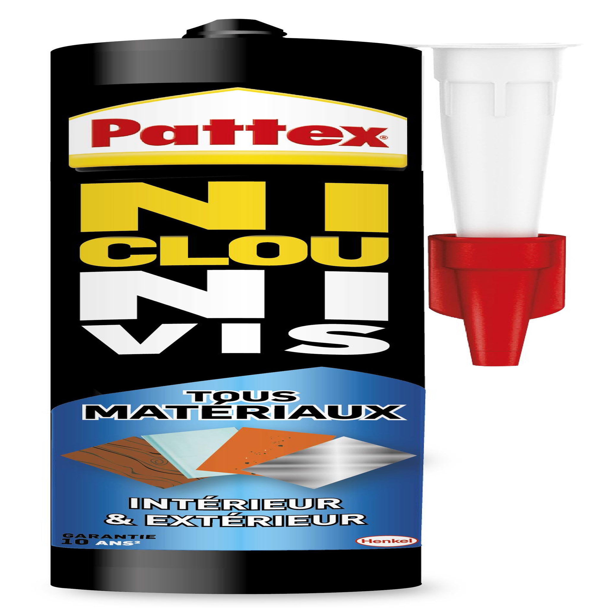 PATTEX Colle de fixation PATTEX Ni clou ni vis, 450 gr blanc
