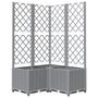 Voir la diapositive 2 : VIDAXL Jardiniere avec treillis Gris clair 80x80x136 cm PP