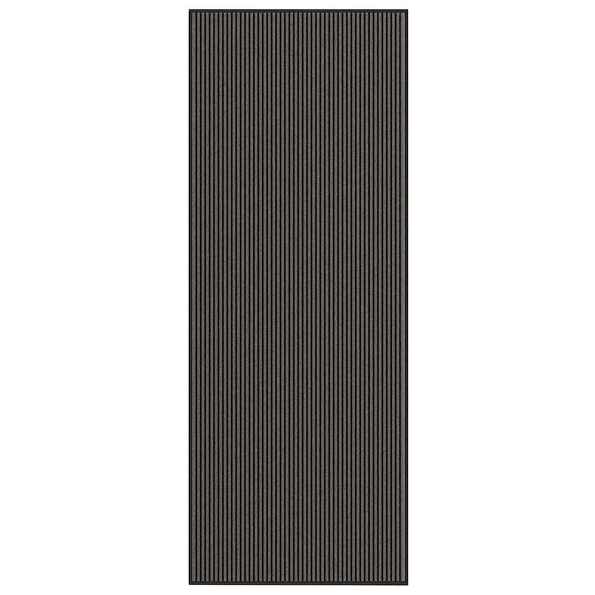 VIDAXL Paillasson noir et gris a rayures 115x300 cm