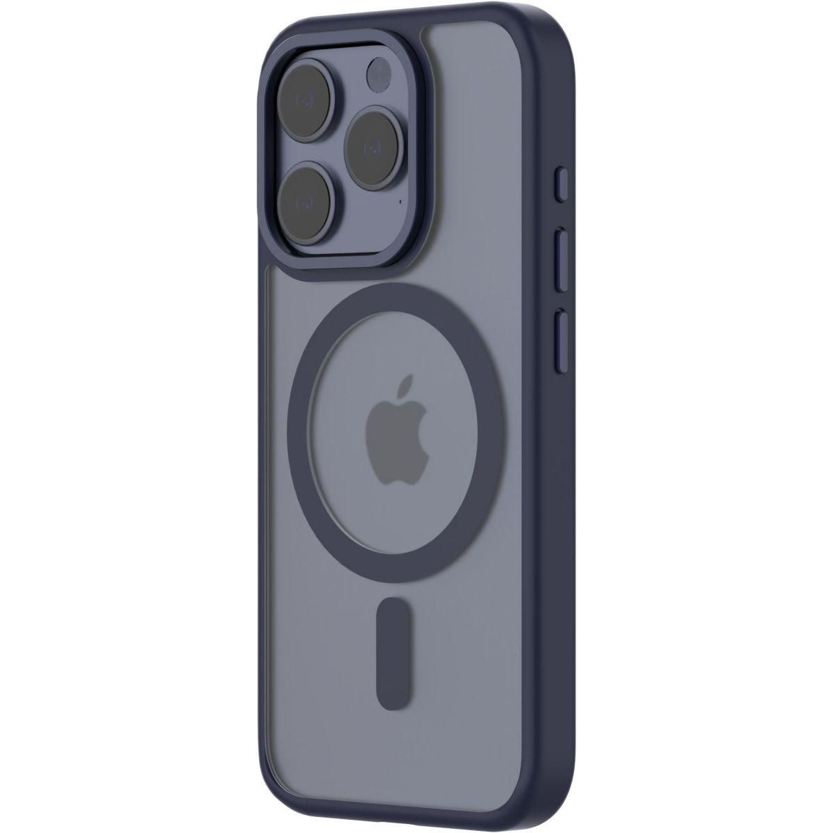 Qdos Coque Iphone 15 Pro MagSafe Hybrid SNAP Bleu