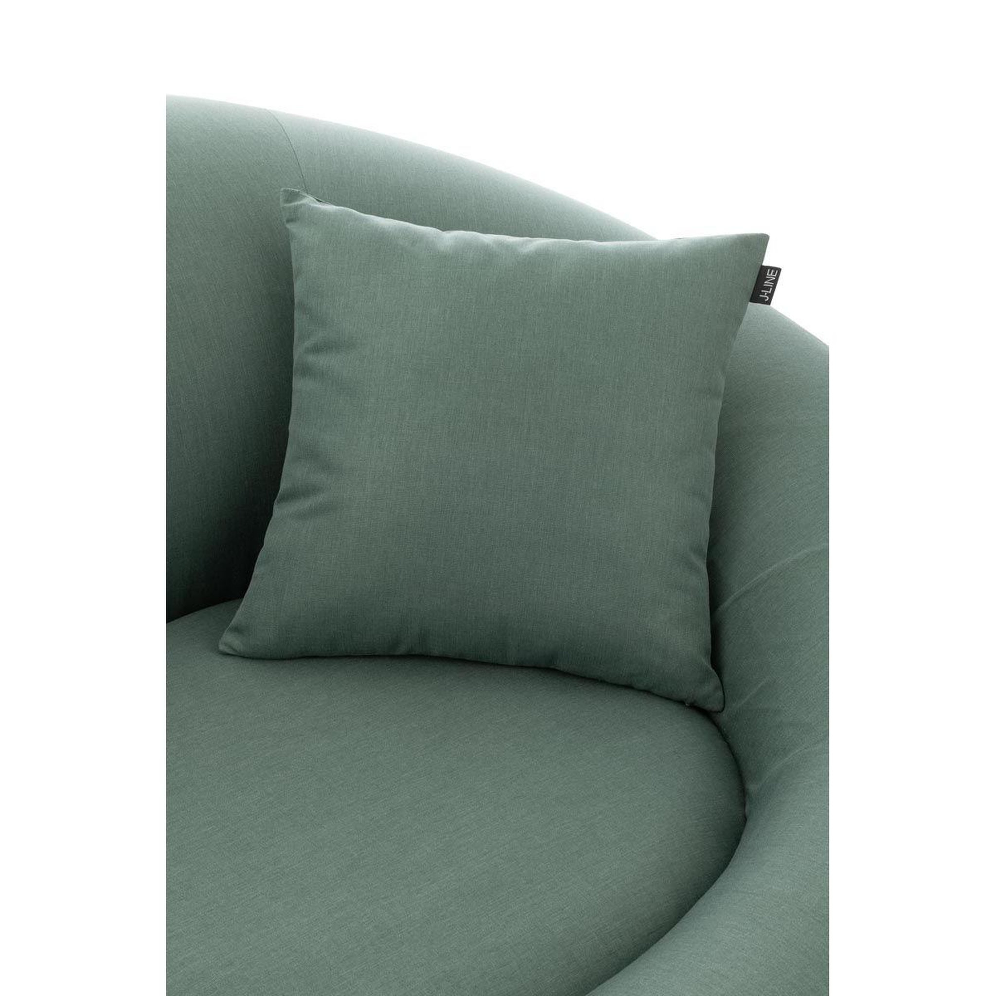Voir la diapositive 3 : J-LINE Coussin déco  poly  50x50cm vert
