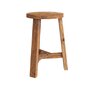 Voir la diapositive 3 : Rendez vous déco Tabouret rond en bois de teck recyclé H45 cm-Léa