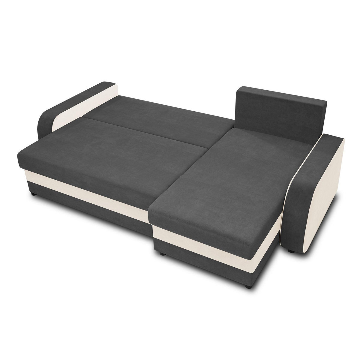 BEST MOBILIER Valos - canapé d'angle réversible - 4 places - convertible avec coffre - en velours