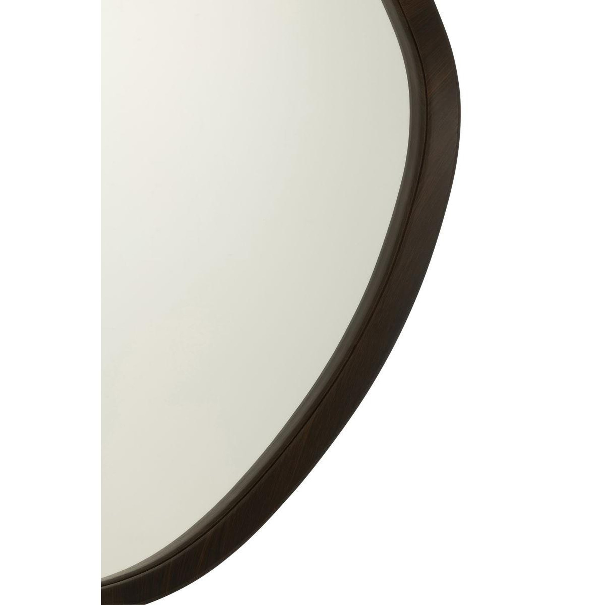 Voir la diapositive 3 : J-LINE Miroir Mural Abstrait  Nigel  88cm Marron Foncé