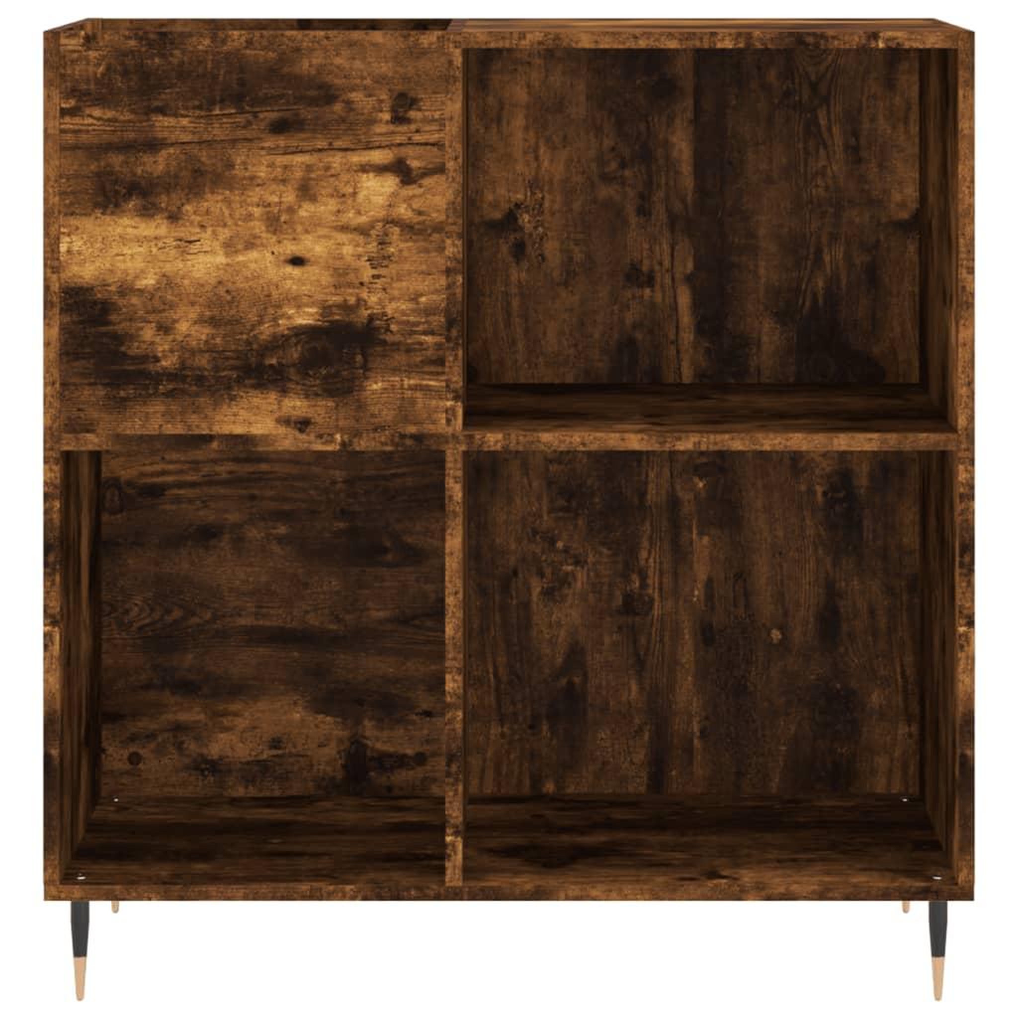 Voir la diapositive 4 : VIDAXL Armoire a disques chene fume 84,5x38x89 cm bois d'ingenierie