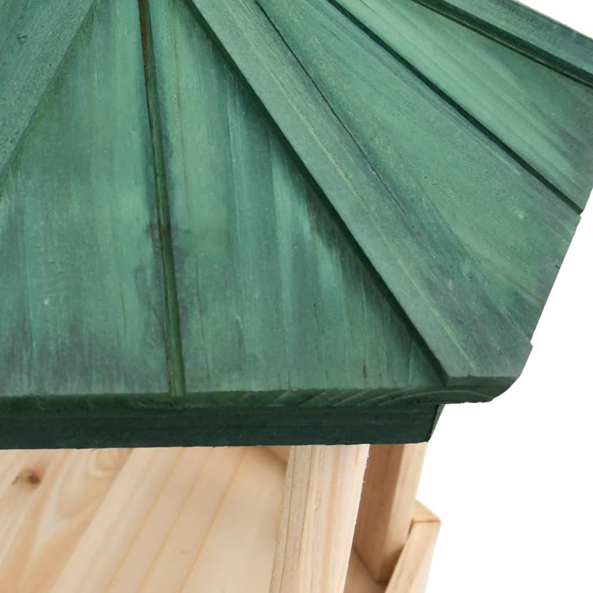 Voir la diapositive 4 : VIDAXL Mangeoire a oiseaux sur pied bois de sapin 33x110 cm