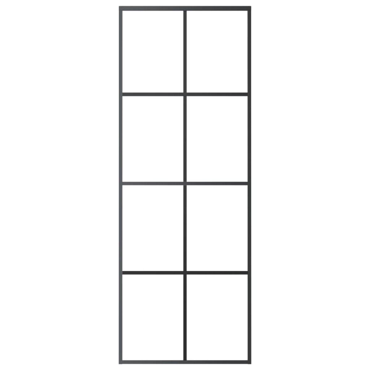 VIDAXL Porte coulissante avec kit de quincaillerie 76x205 cm Verre ESG