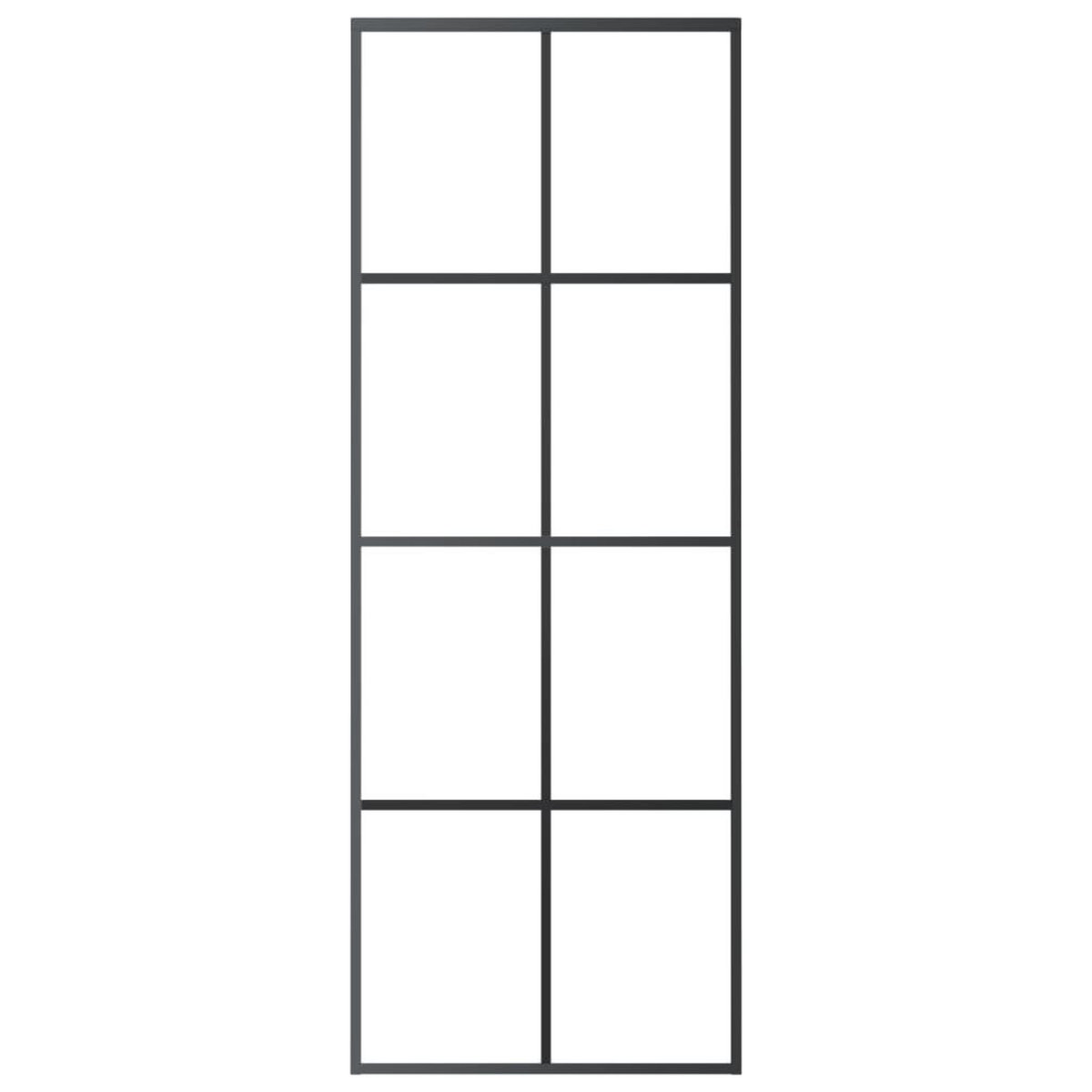 VIDAXL Porte coulissante avec kit de quincaillerie 76x205 cm Verre ESG