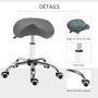 Voir la diapositive 5 : HOMCOM HOMCOM Tabouret de massage tabouret selle ergonomique pivotant 360° hauteur réglable revêtement synthétique gris chromé