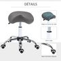 Voir la diapositive 5 : HOMCOM HOMCOM Tabouret de massage tabouret selle ergonomique pivotant 360° hauteur réglable revêtement synthétique gris chromé