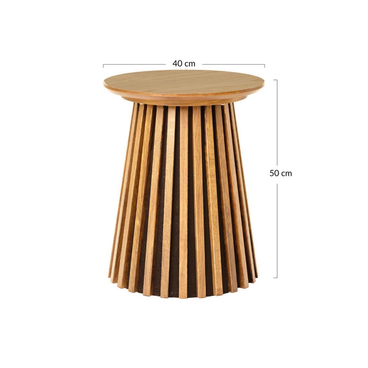 LISA DESIGN Kala - bout de canapé - chêne - 50 cm