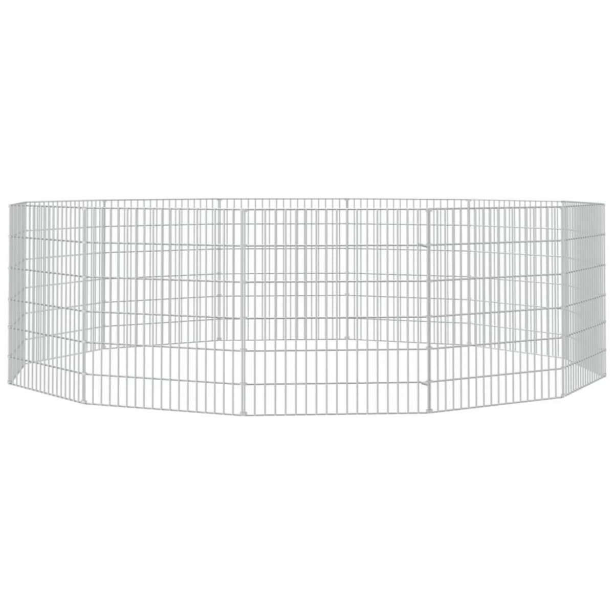 VIDAXL Enclos d'animaux en liberte 12 panneaux 54x60 cm fer galvanise