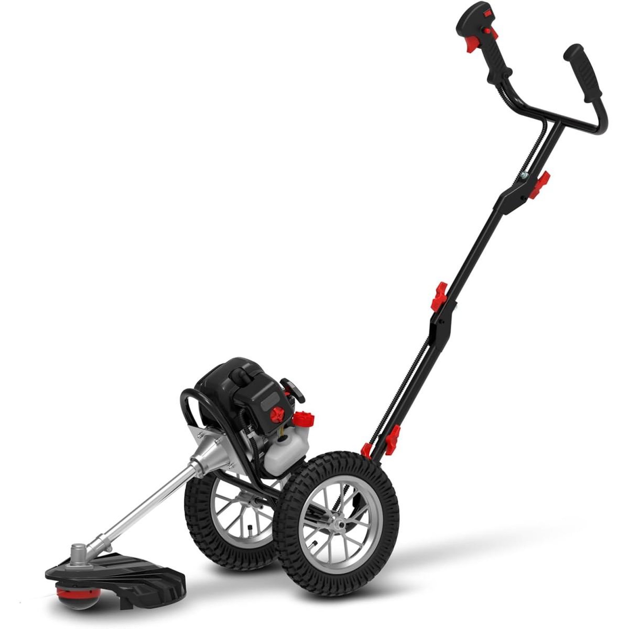BY TONINO LAMBORGHINI GARDEN MACHINERY Débroussailleuse Thermique à Roues Essence 51.7Cm3 2,9CV Coupe 42cm Anti vibrations Démarrage facile Guidon pliable Lamborghini