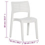 Voir la diapositive 6 : VIDAXL Chaises de jardin lot de 2 Blanc Polypropylene