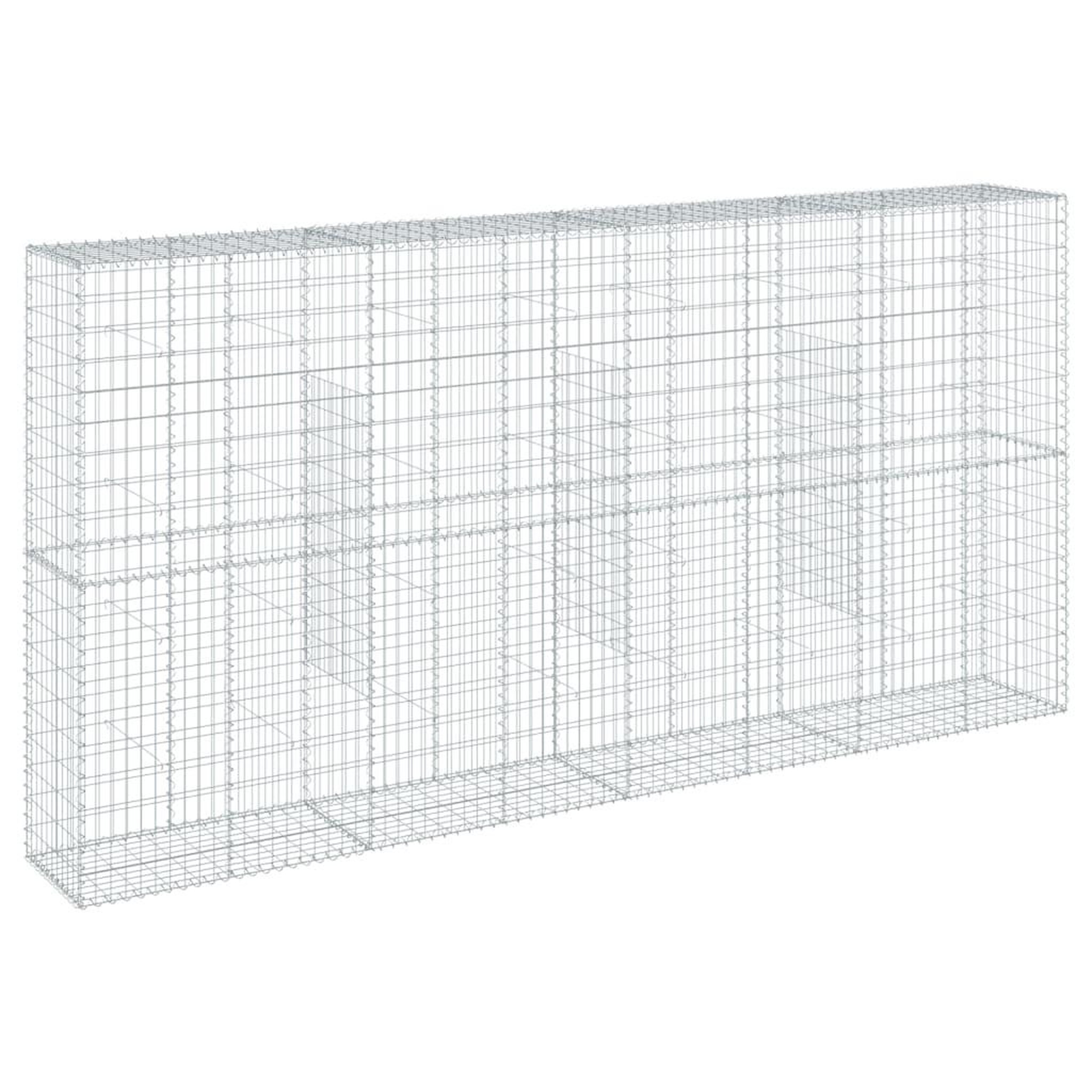 Voir la diapositive 2 : VIDAXL Panier gabion avec couvercle 400x50x200 cm fer galvanise