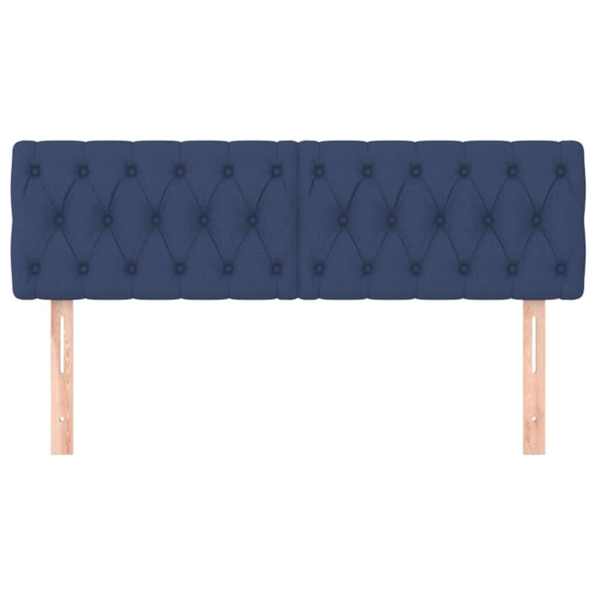 Voir la diapositive 3 : VIDAXL Tetes de lit 2 pcs Bleu 72x7x78/88 cm Tissu