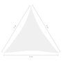 VIDAXL Voile de parasol Tissu Oxford triangulaire 5x5x5 m Blanc