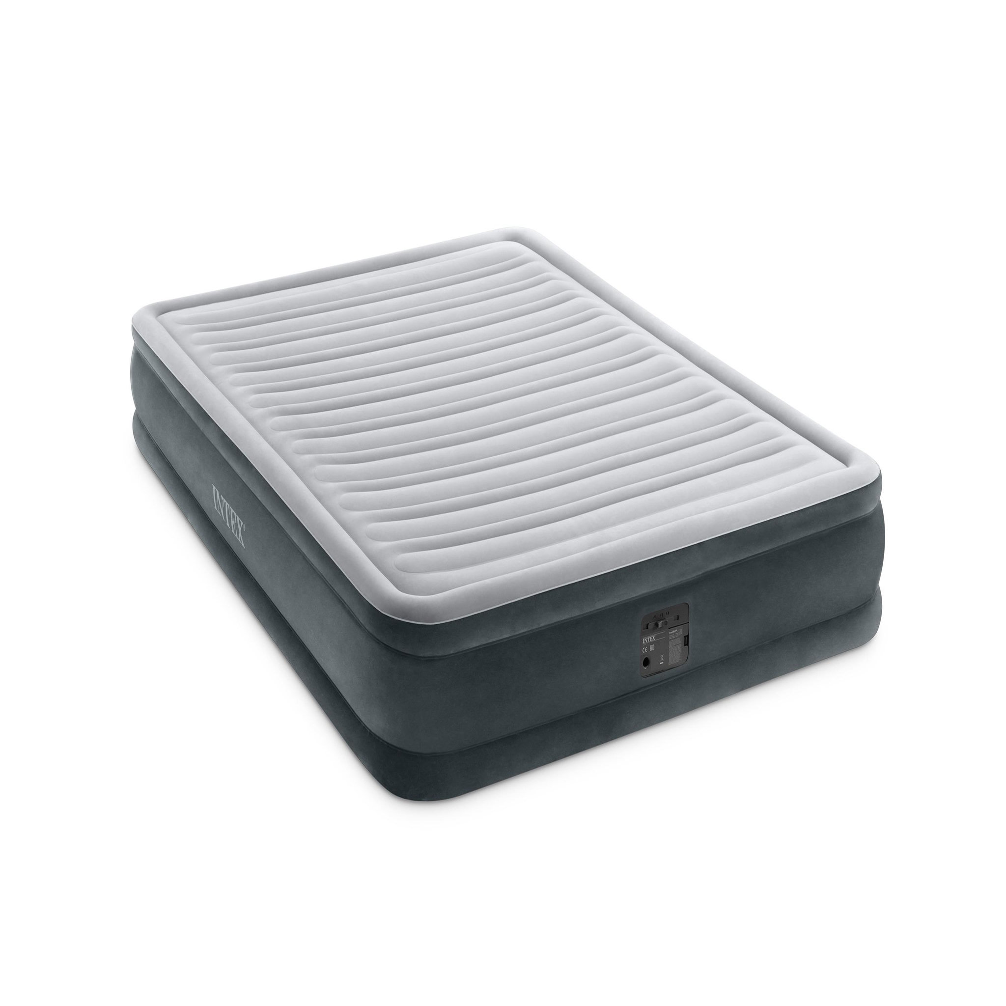 Intex Matelas gonflable de camping électrique - 2 personnes - 203x152x33cm - FIBER TECH